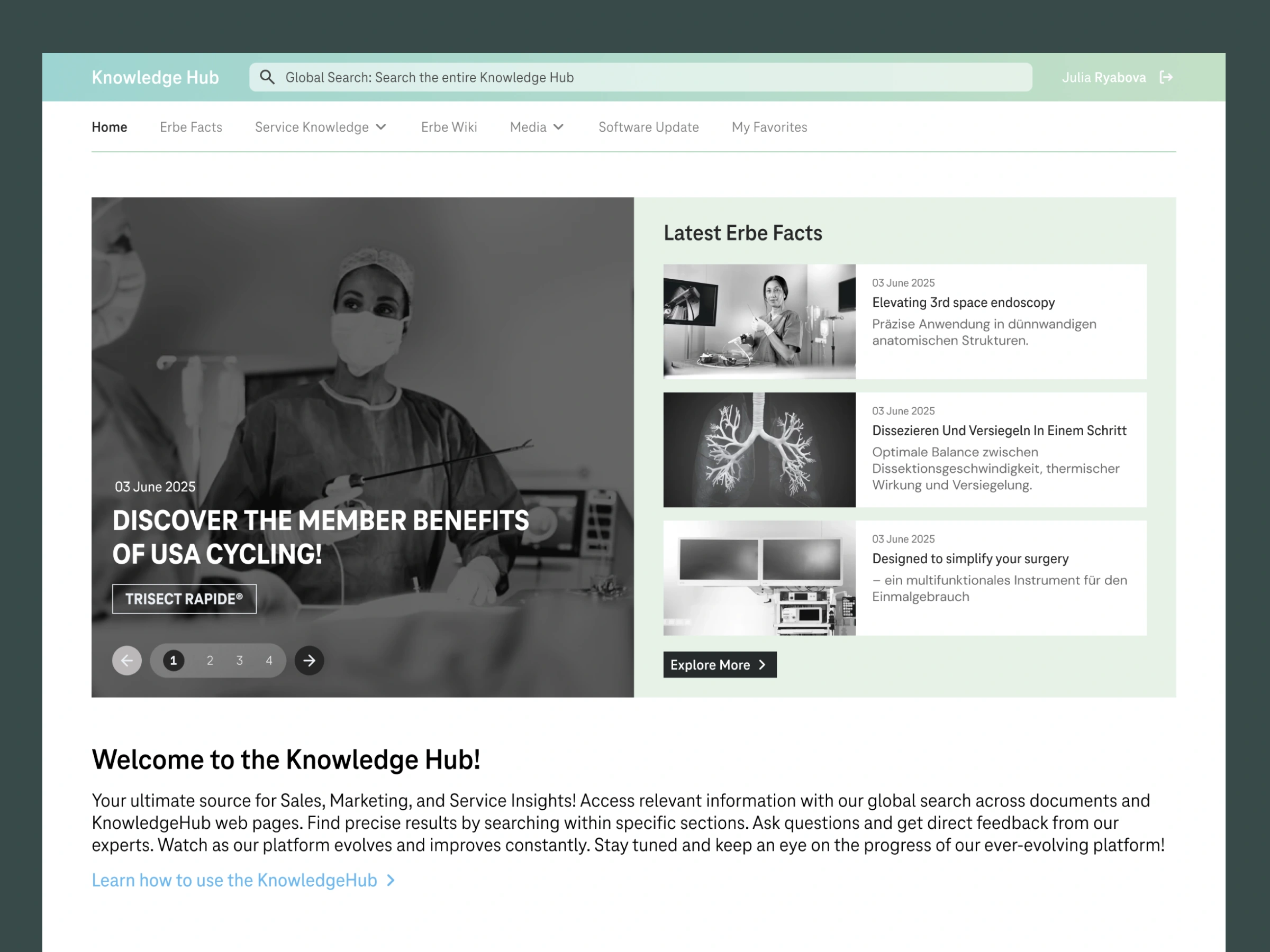 Knowledge Hub Redesign Screenshot 1